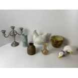 Venetian Glass Vase, Studio Pottery Vase and Decorative Bowl etc