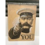 Reproduction Metal Sign - Your Country Needs You