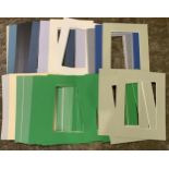 Approx 70x Bevel Cut Mounts - All 16" x 12" - Various Colours