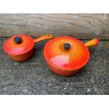 2x Cast Iron Saucepans