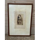 Framed Picture Photo Etching
