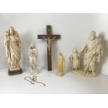 Ecclesiastical Statues and Crucifix