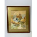 Signed Framed Watercolour - Visible Picture 17cm x 23cm