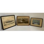 Framed Signed Watercolour - Chelsea Reach, Framed Photoprint St Michaels Mount, Framed Print- SS