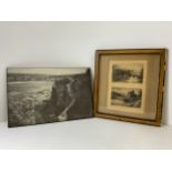 Mounted Photograph - Wheel Leisure Mine and Framed Lithograph The Dart and Dartmouth