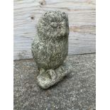 Concrete Garden Owl Ornament - 35cm