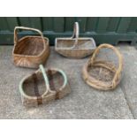 4x Vintage Baskets