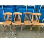 4x Slat Back Kitchen Chairs