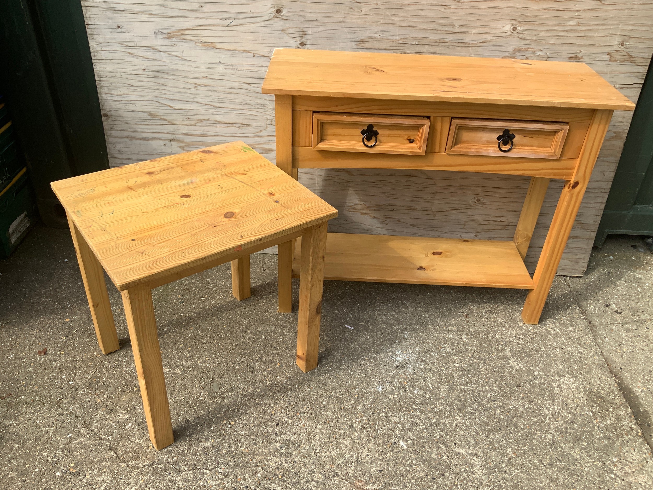 Pine Side Table and Other