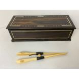 Ebony Glove Box and Glove Stretchers