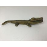 Brass Crocodile Nut Cracker - 18cm L