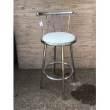 Chrome High Back Stool