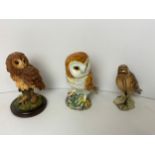 Beswick Owl, Goebel Curlew and Country Artists Owl