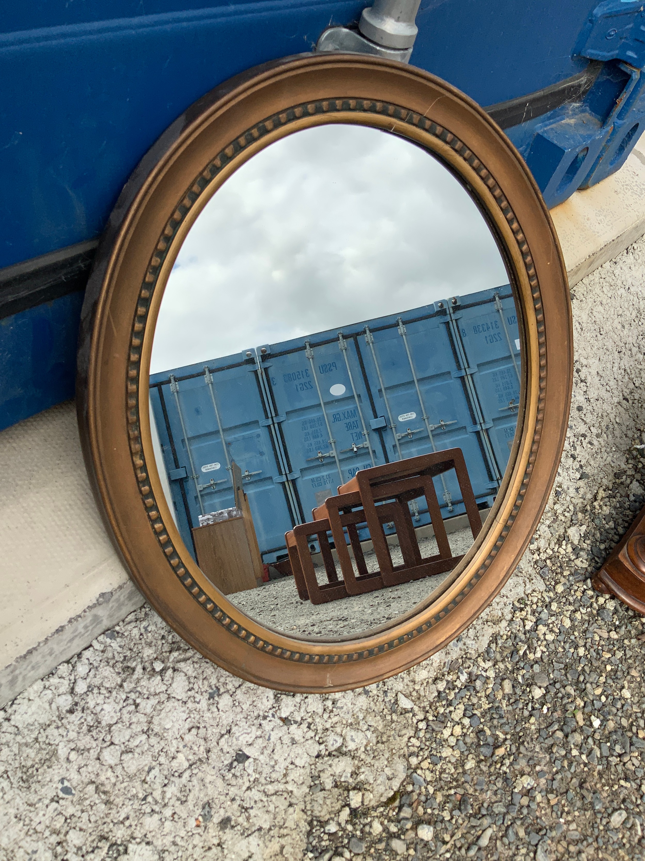 Oval Gilt Framed Mirror