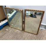 2x Gilt Framed Mirrors