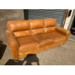 Brown Leather Sofa