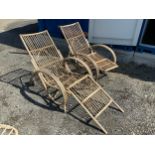 Pair of Edwardian Bamboo Loungers