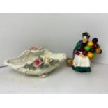 Royal Doulton The Old Balloon Seller and German Ceramic Bowl