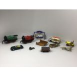 2x Tin Hornby Locomotives and Model Cars etc