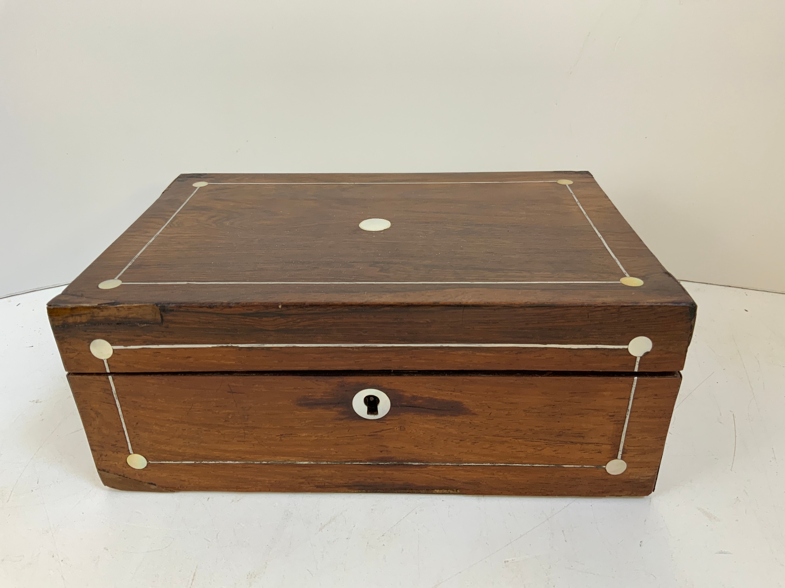 Rosewood Trinket Box with Key
