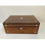 Rosewood Trinket Box with Key