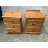 2x Pine Bedsides