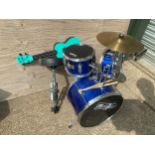 Child's Drum Kit and Guitar