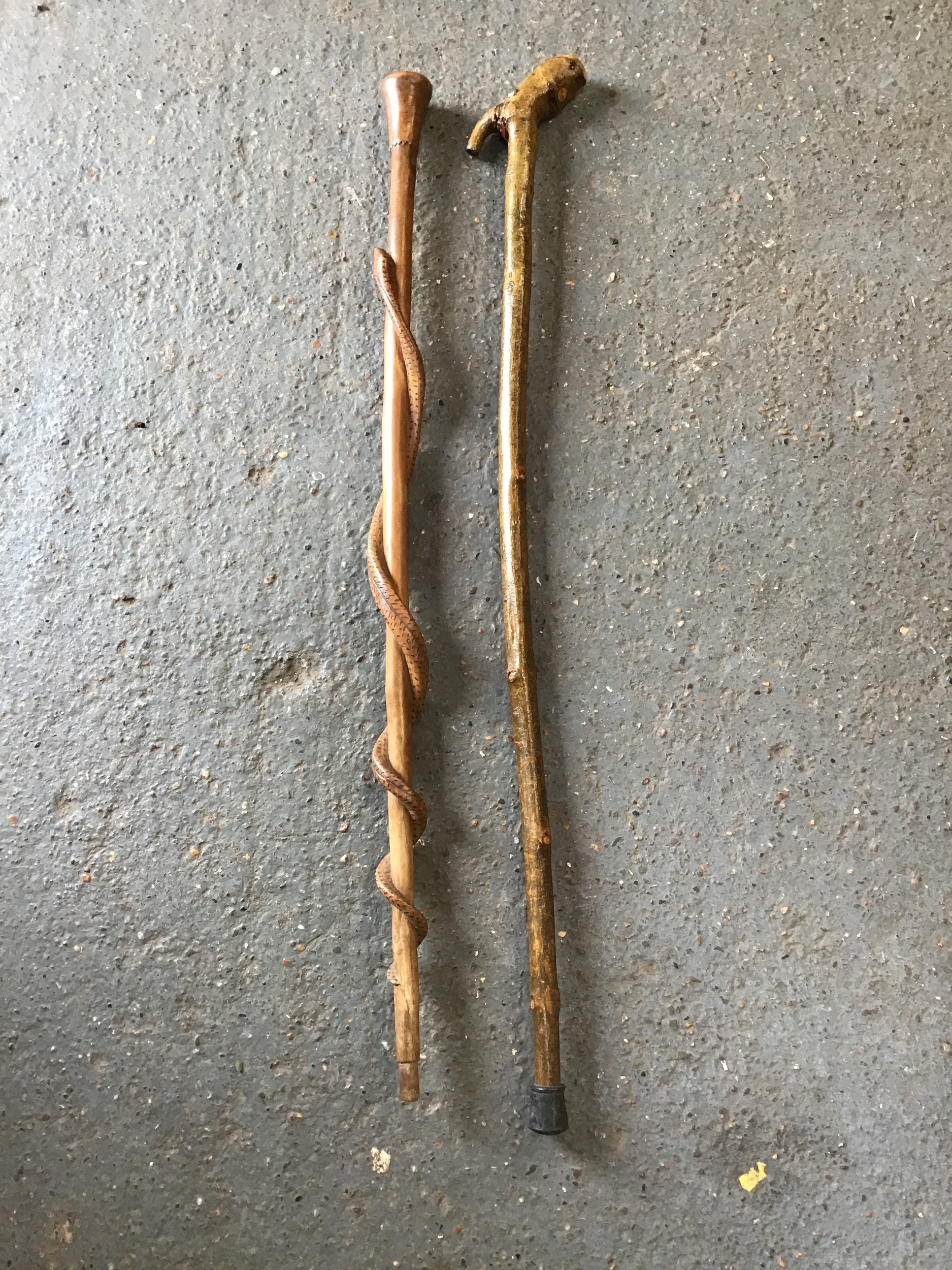 2x Vintage Walking Sticks