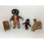 Golly, Squaw Doll, Miniature Rocking Horse and Chair
