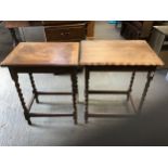 2x Barley Twist Occasional Tables