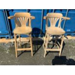 Pair of High Back Stools