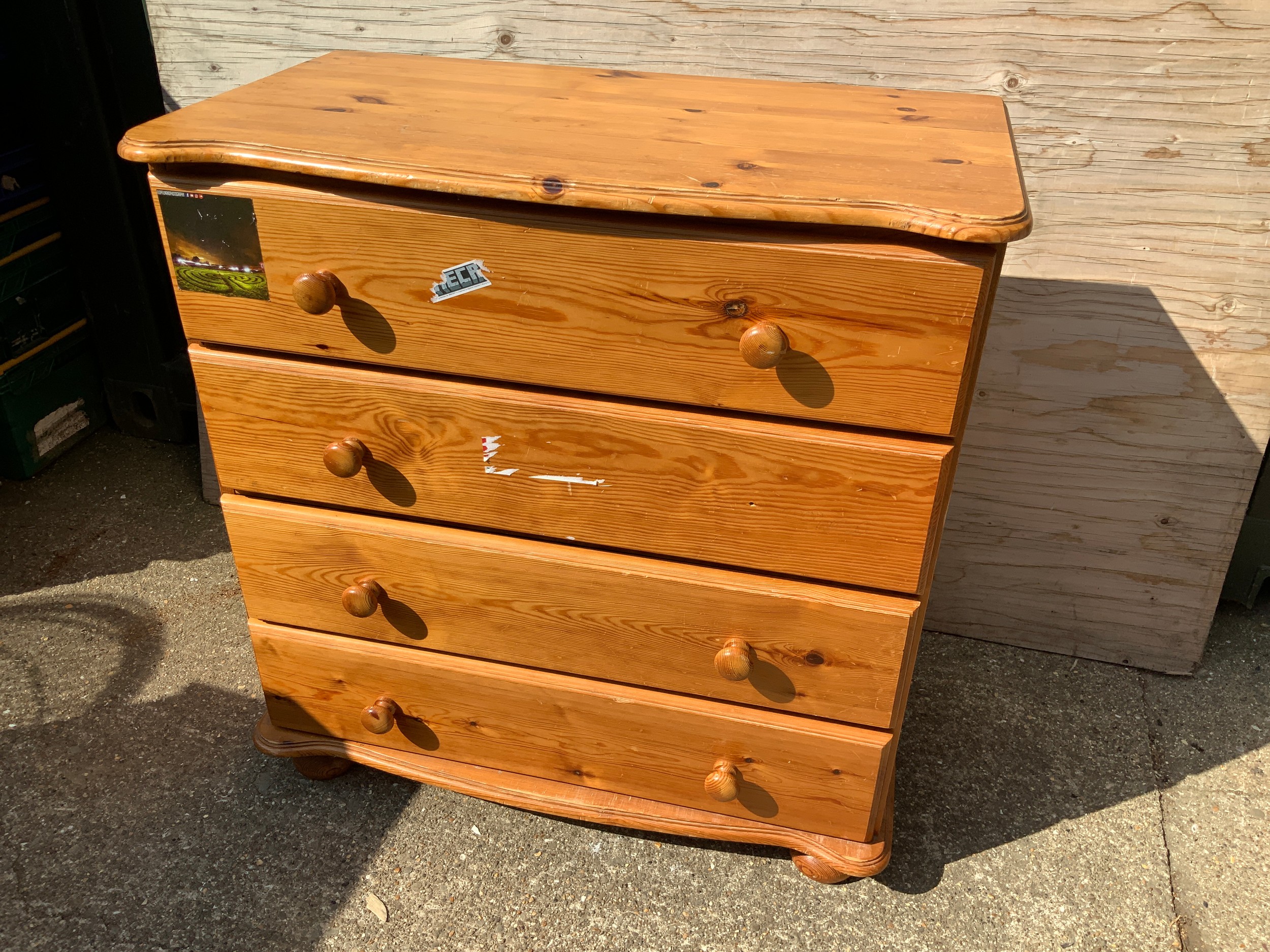 Pine Chest of Drawers - 80cm W x 44cm D x 80cm H