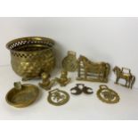 Brass Bowl and Horse Brasses