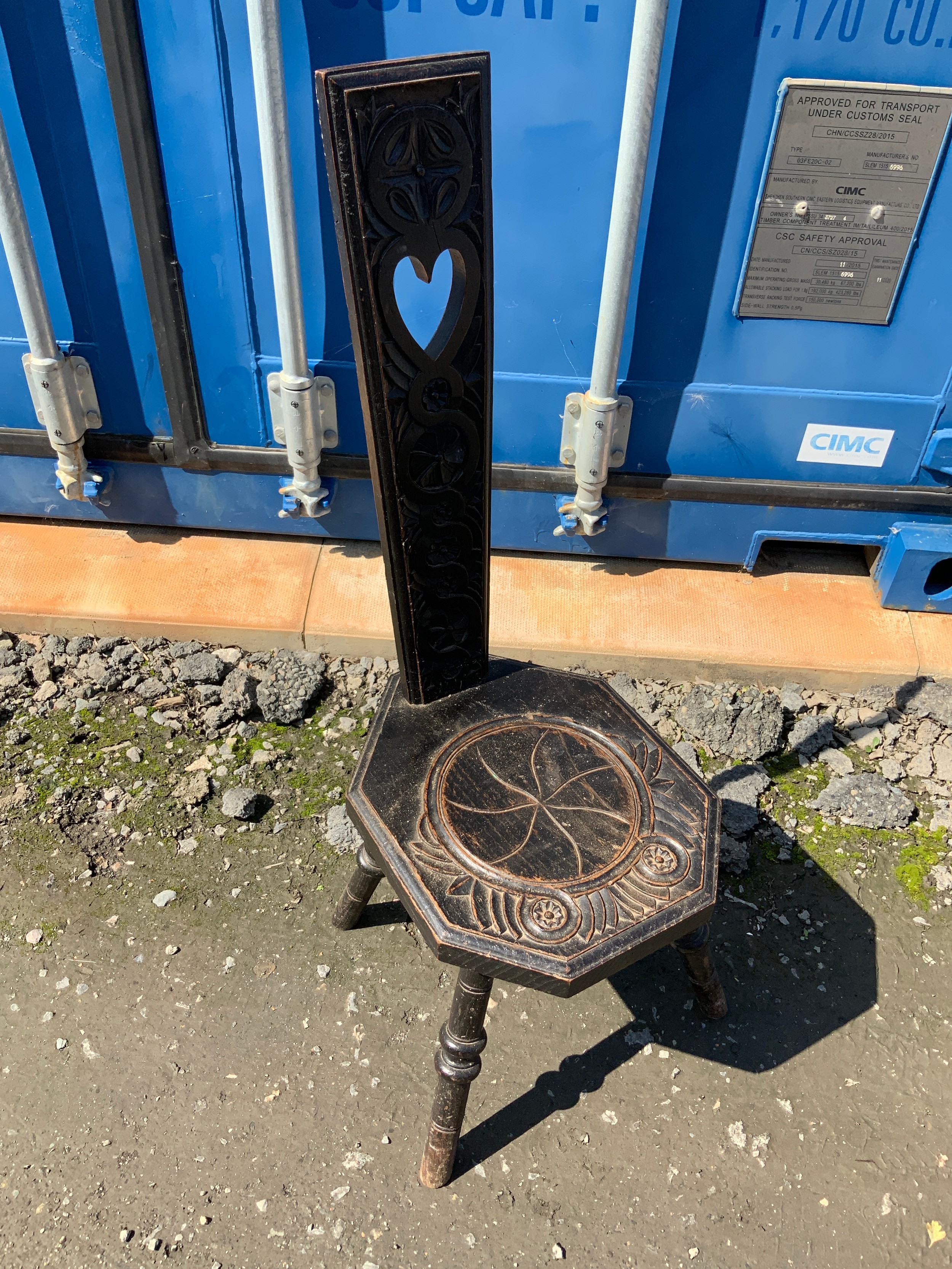 Carved Spinning Chair