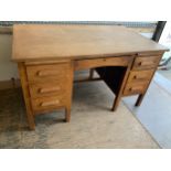 Oak Desk - 137cm W x 81cm D x 77cm H