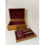 Young George of York Wooden Fabric Lined Storage Box with Key