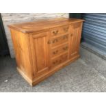Pine Sideboard with Brass Handles