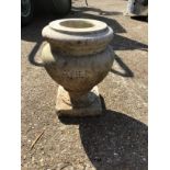 Marble Urn H 28cm - Marked Will