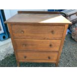 Oak Chest of Three Drawers