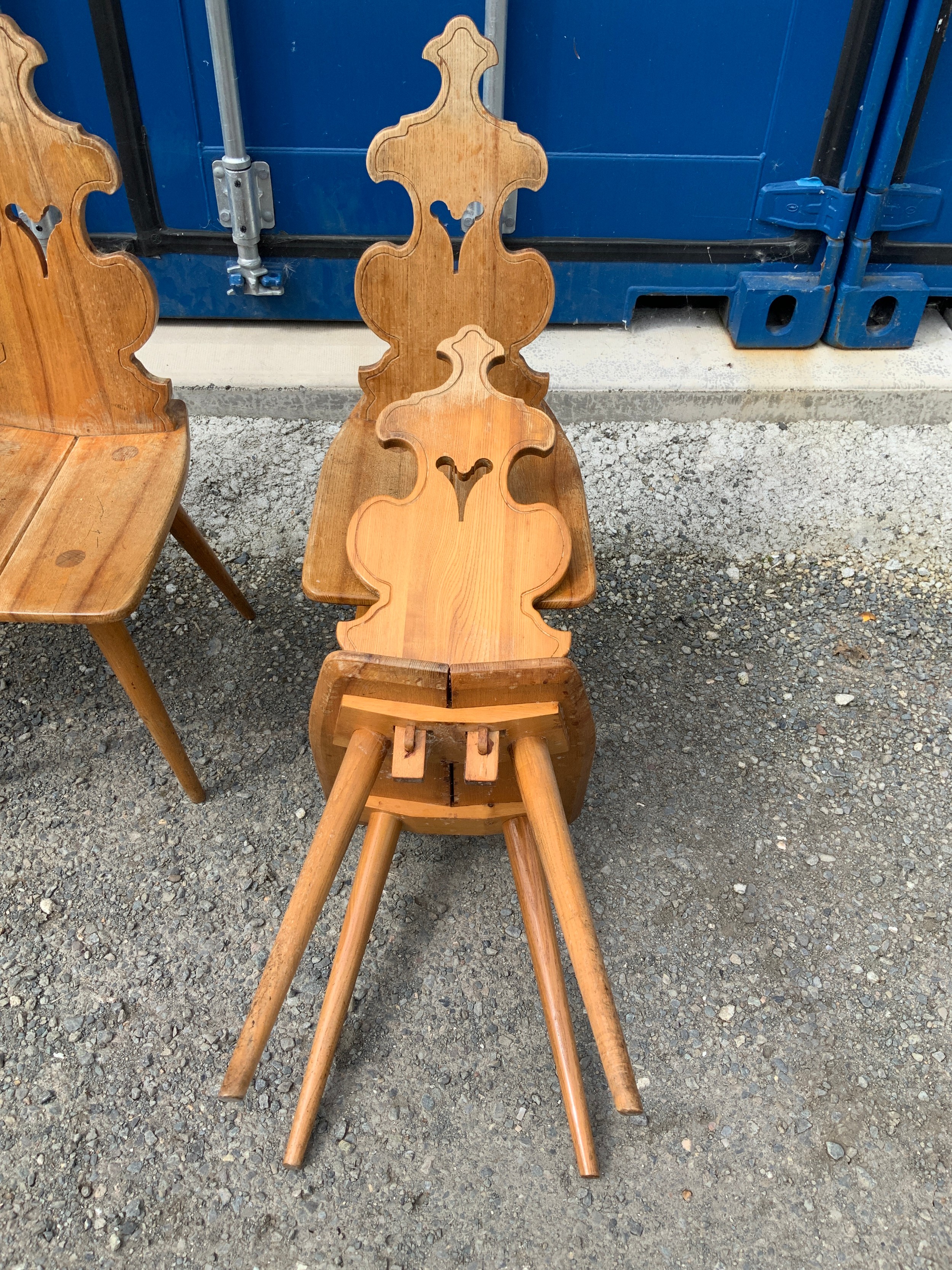 4x Pine Chairs - Image 2 of 2