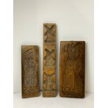 3x Dutch Wooden Plaques