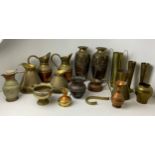 Quantity of Brass Vases and Jugs