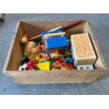 Wooden Box and Contents - Wooden Toys