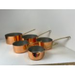 Modern Graduating Copper Pans