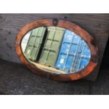Copper Framed Oval Mirror