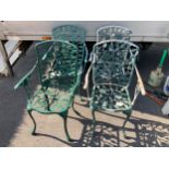 4x Aluminium Garden Chairs