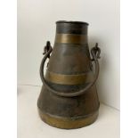 S. Gregson & Sons Brass Banded Steel Milk Churn - 29cm High