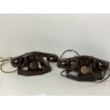 2x Art Deco Bakelite Phones