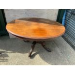 Victorian Mahogany Tilt Top Table with 4x Chairs