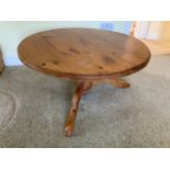 Circular Pine Coffee Table